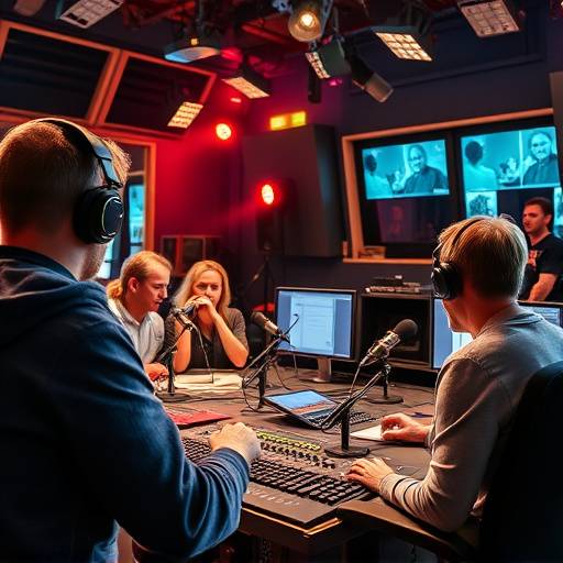 Ein Blick hinter die Kulissen einer Live-Radiosendung, bei der Studenten der SprecherAkademie Wien als Praktikanten mitwirken.