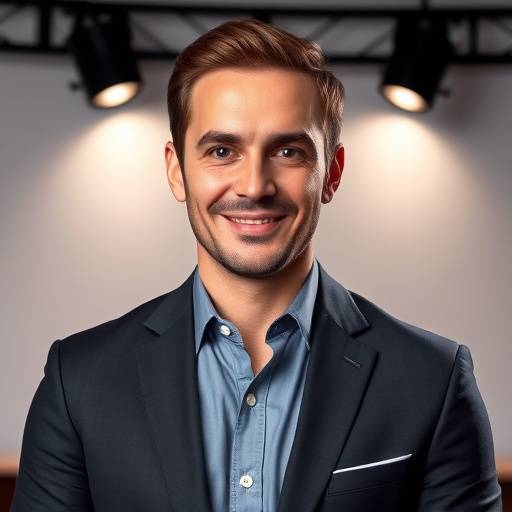 Foto von Michael Gruber, einem bekannten Fernsehmoderator.