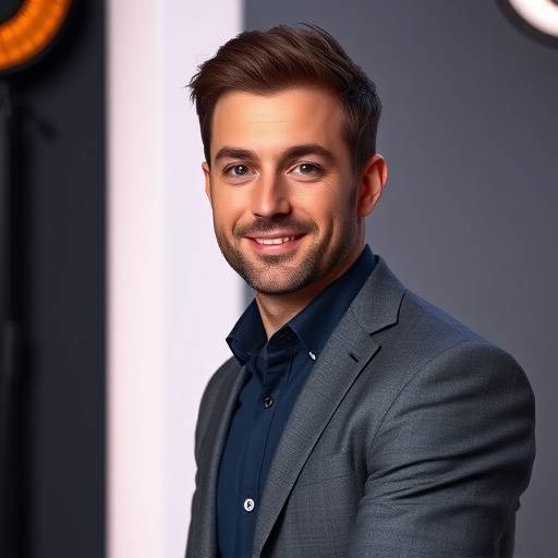Foto von Michael Gruber, einem bekannten Fernsehmoderator.