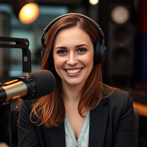 Foto von Sophie Leitner, einer erfahrenen Radiosprecherin.