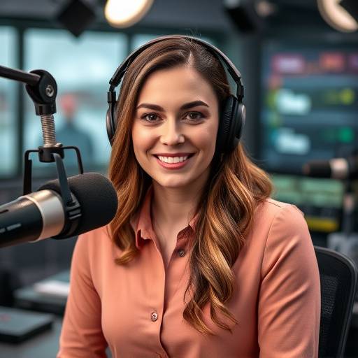 Foto von Sophie Leitner, einer erfahrenen Radiosprecherin.